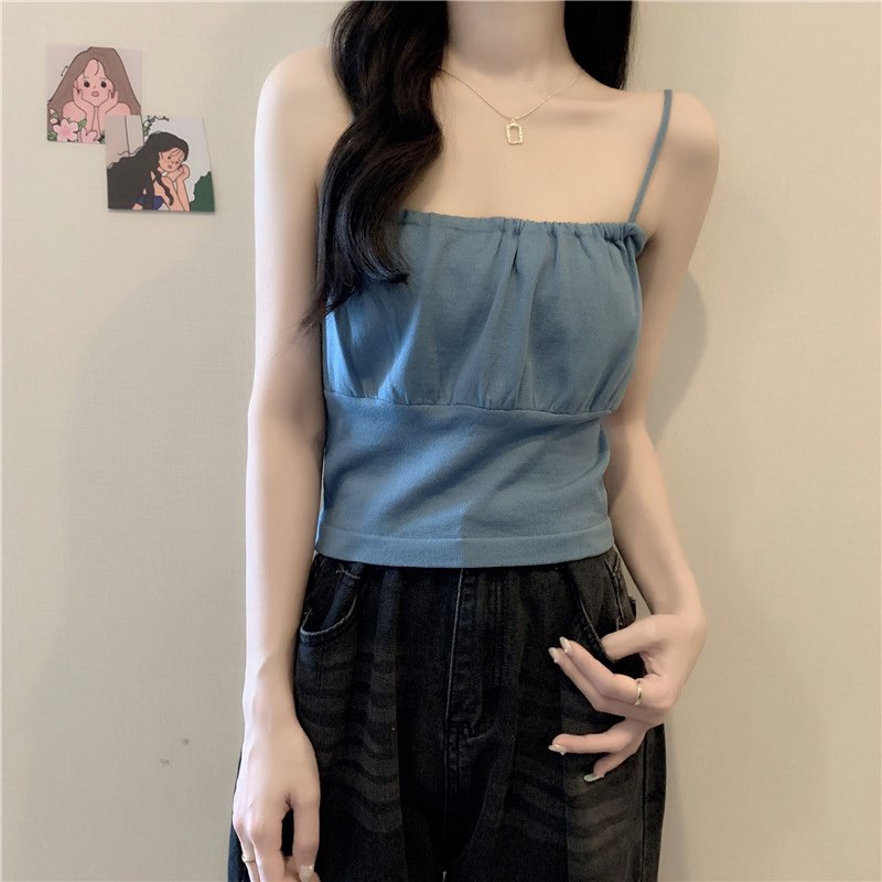 Áo hai dây SuzaHouse nữ N01 dáng ôm, áo 2 dây nữ croptop đẹp vải cotton co dãn 4 chiều có đệm ngực