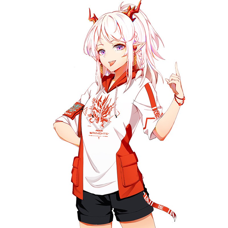 Áo hoodie phong cách Arknights Nian hoạt hình thời trang mùa hè