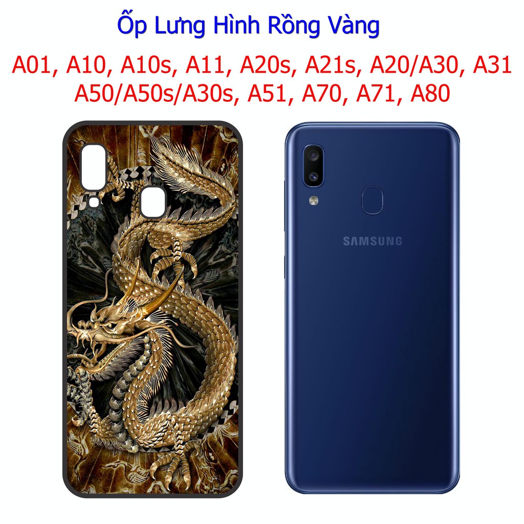 Ốp Lưng Rồng Vàng Nền Đen 3D  Samsung A01, A10, A10s, A11, A20, A20s, A21s, A30, A30s, A31, A50, A50s, A51,A70, A71, A80