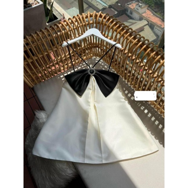 Váy tata  nơ hai dây Đầm hai dây dáng xuông | BigBuy360 - bigbuy360.vn