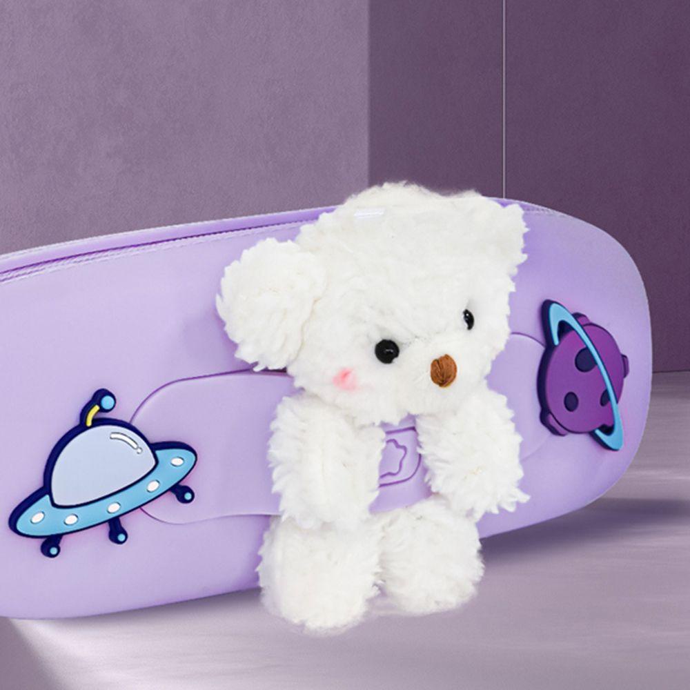 PEWANY Túi Đựng Bút Chì / Mỹ Phẩm Bằng Silicon Đa Năng Hình Gấu Hoạt Hình Phủ Lông Dễ Thương