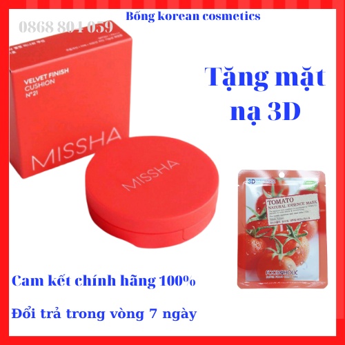 Phấn Nước Mỏng Mịn, Che Phủ Tốt, Lâu Trôi Missha Velvet Finish Cushion SPF50+ PA+++ 15g