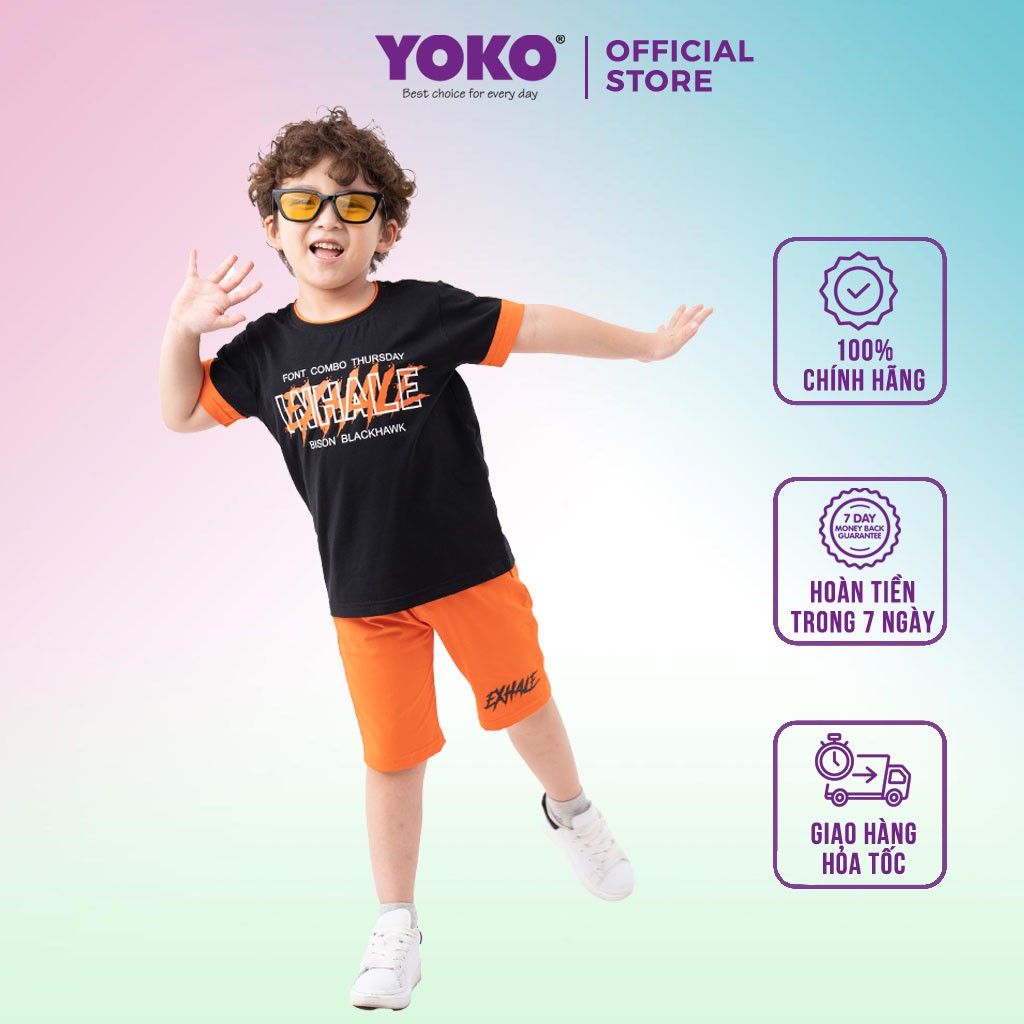 [Mã LT50 giảm 50k đơn 250k] Bộ Quần Áo Thun Tay Ngắn Bé Trai (1-5 Tuổi) YOKO KID’S FASHION A074T