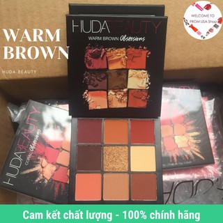 Bảng Phấn Mắt Huda Beauty Warm Brown Obsessions 9 ô