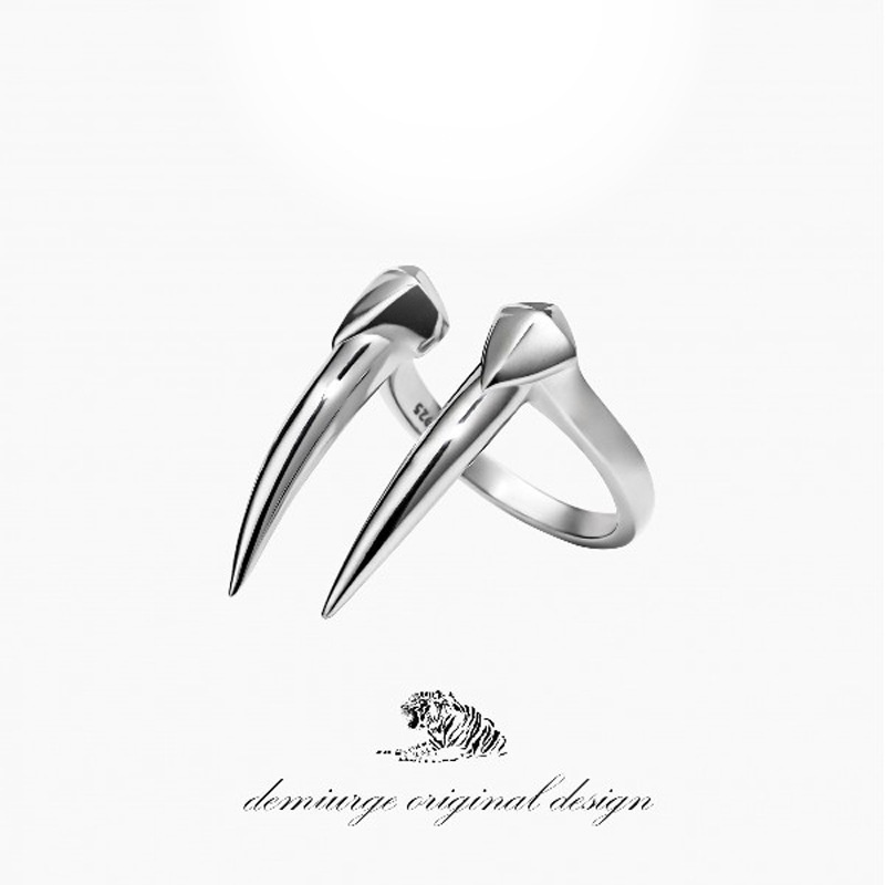 Nhẫn Hình Răng Thú Phong Cách Gothic Cổ Điển Có Thể Điều Chỉnh Kích Cỡ