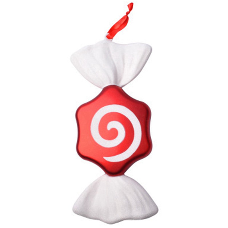 2 Pcs Christmas Decorations Scene Layout Gift Ornaments Pendant Candy 30CM Red and White Color Candy Stage Layout-C & B