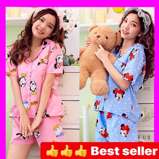 [Bigsize 60-75kg] Đồ bộ Pijama quần Ngố / Lửng chất lụa xước in thiết kế