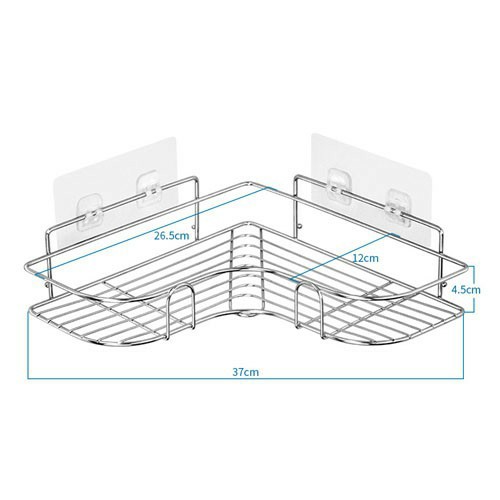 KỆ góc để dán tường nhà tắm kệ inox 201 không rỉ kệ nhà tắm nhà bếp đa năng