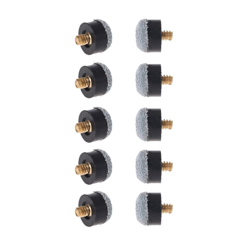 Bộ 10 Đầu Thay Thế Chuyên Dụng Cho Gậy Đánh Bida Bằng Chất Liệu Da