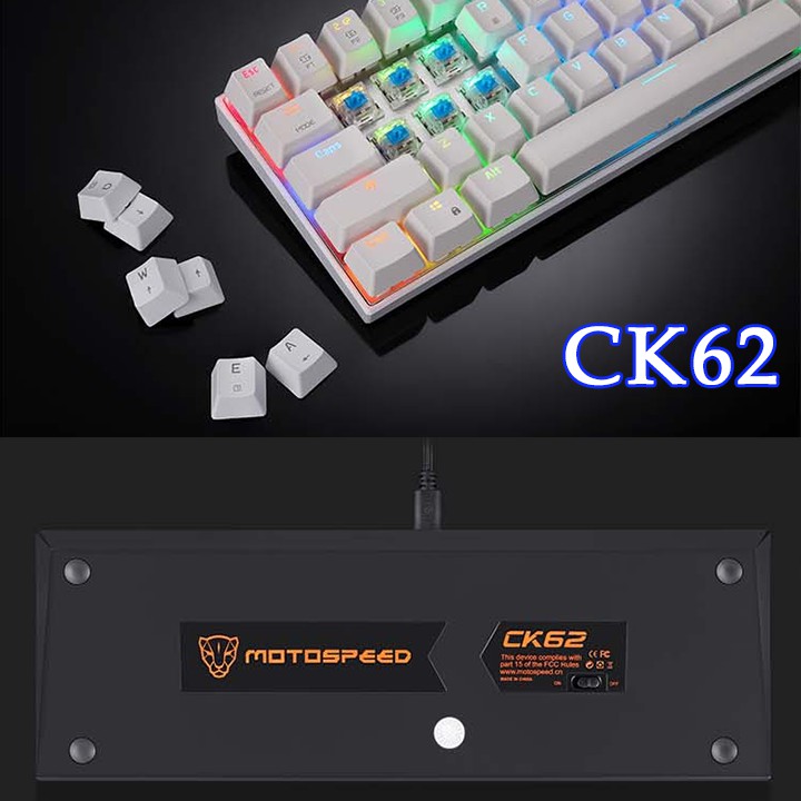 Bàn phím cơ game thủ Motospeed LED Rainbow / RGB