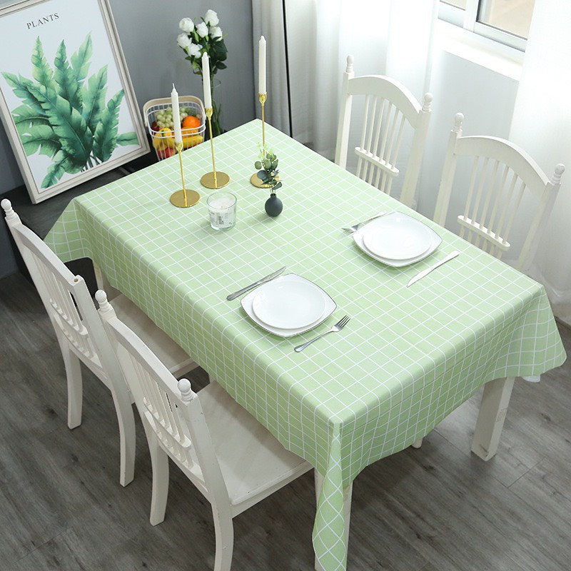 Khăn trải bàn PVC kẻ caro không thấm nước dùng phủ bàn ăn, bàn học, khăn trải phông nền chụp ảnh picnic dã ngoại