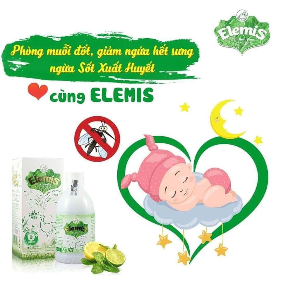 [Mã SKAMLTSM9 giảm 10% đơn 99K] Nước Tắm Bé Thảo Dược Cho Bé Sơ Sinh Elemis - 200ml - 8936058820418