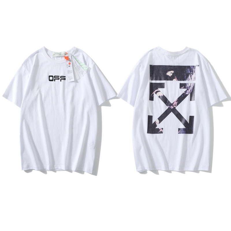 Áo Thun Tay Ngắn In Hoạ Tiết Off White Thời Trang Dành Cho Cặp Đôi