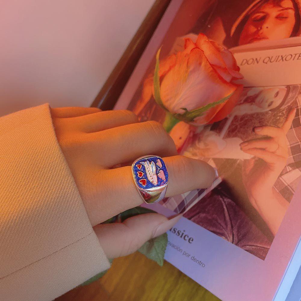 Nhẫn Mở VANES1 Họa Tiết Chữ Cái Thanh Lịch Cho Nữ