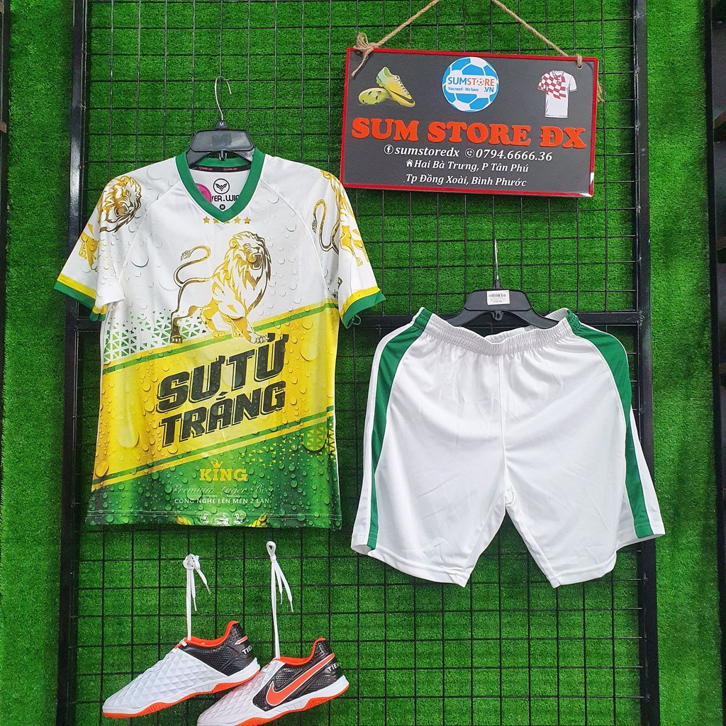 Quần Áo Bóng Đá - Bộ Đồ Đá Banh Bia Sư Tử Trắng