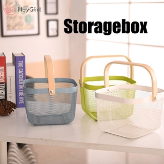 Giỏ Đựng Mỹ Phẩm Để Bàn Bằng Kim Loại Tiết Kiệm Không Gian