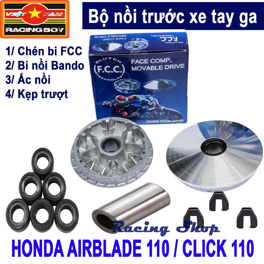 Bộ nồi trước Honda AirBlade 110, Click 110  - FCC Japan