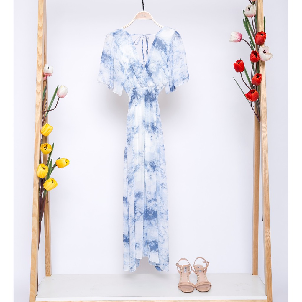 Đầm maxi voan loang màu IFU 2451 | BigBuy360 - bigbuy360.vn
