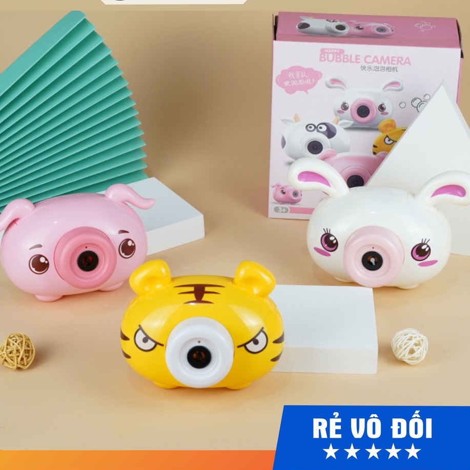 Máy Ảnh Thổi Bong Bóng Phát Nhạc Máy Ảnh Thổi Bóng Tự Động Kèm Xà Phòng, Đồ Chơi Ngoài Trời Có Đèn Cho Bé - LANA QUEEN