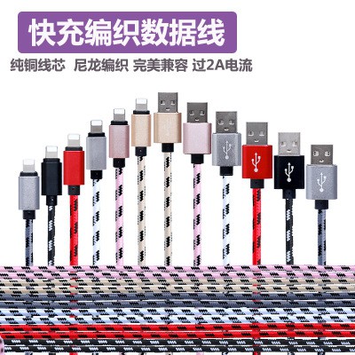 Dây cáp sạc truyền dữ liệu dài 1m kẻ sọc dành cho iPhone12 Huawei Android Type C Samsung Asus Sony Oppo 