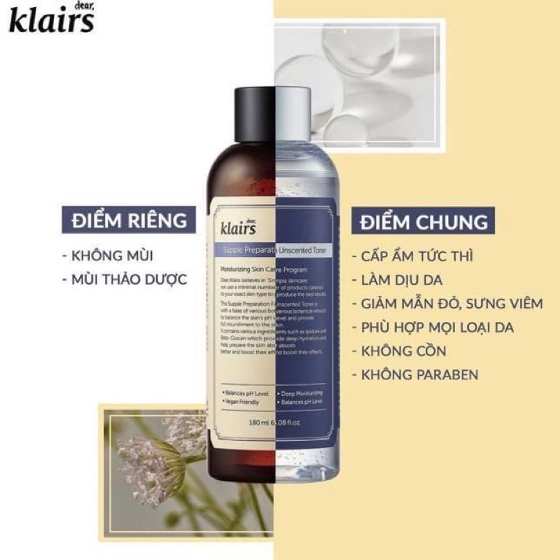 Nước hoa hồng Klairs Supple Preparation Facial Toner Hàn Quốc