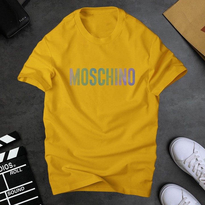 Áo thun nam cổ tròn Moschino Phản quang 7 màu cá tinh , lịch lãm - Vải dầy dặn con giãn tốt | Ur sport