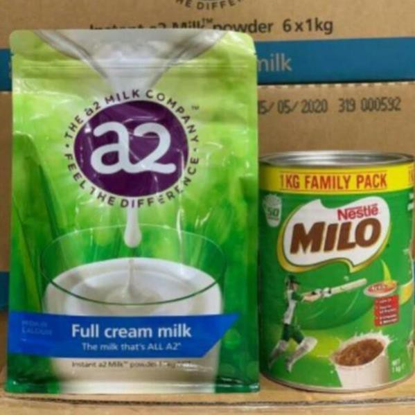 Sữa A2 Úc, Sữa Tươi Nguyên Kem Và Tách Kem Dạng Bột gói 1kg (Date T9/2021)