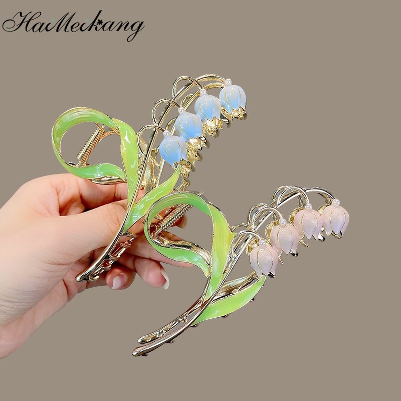 Haimeikang Kẹp Tóc Hình Quả Cherry Bằng Hợp Kim Lúa Mì Ngọt Ngào Thời Trang Hàn Quốc Dành Cho Bạn Gái