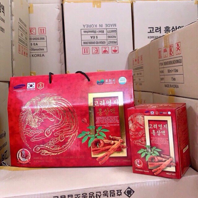 Nước Hồng Sâm Linh Chi Hàn Quốc JeongWon hộp 30 gói