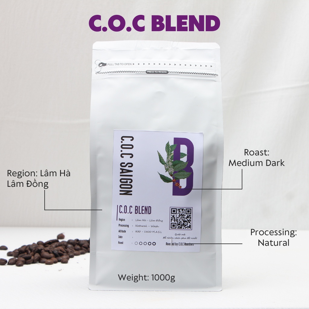 C.O.C Blend - Cà Phê Pha Phin Ngon Nhất 1kg