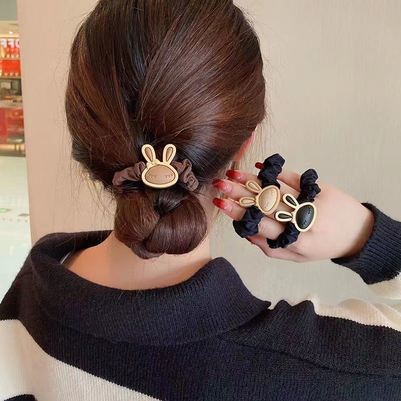 Dây Cột Tóc Hình Thỏ Thắt Nơ Phong Cách Hàn Quốc Dễ Thương Thời Trang