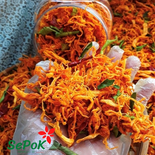 Khô Gà Lá Chanh Sấy Khô 100g Loại 1 - SePok - Thơm Ngon, Đậm Vị.