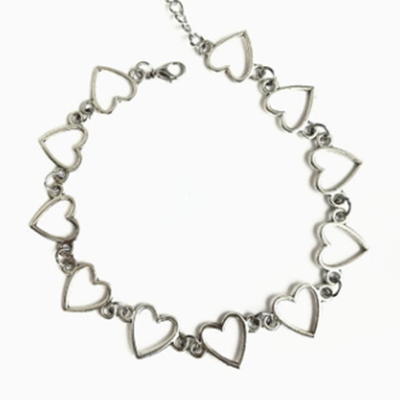 iF YOU Dây chuyền trang trí hình trái tim đính hạt ngọc trai phong cách Hàn Quốc