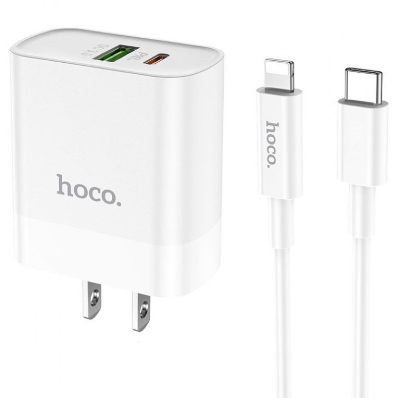Bộ Củ + Cáp HOCO C80 -Củ Sạc 2 cổng