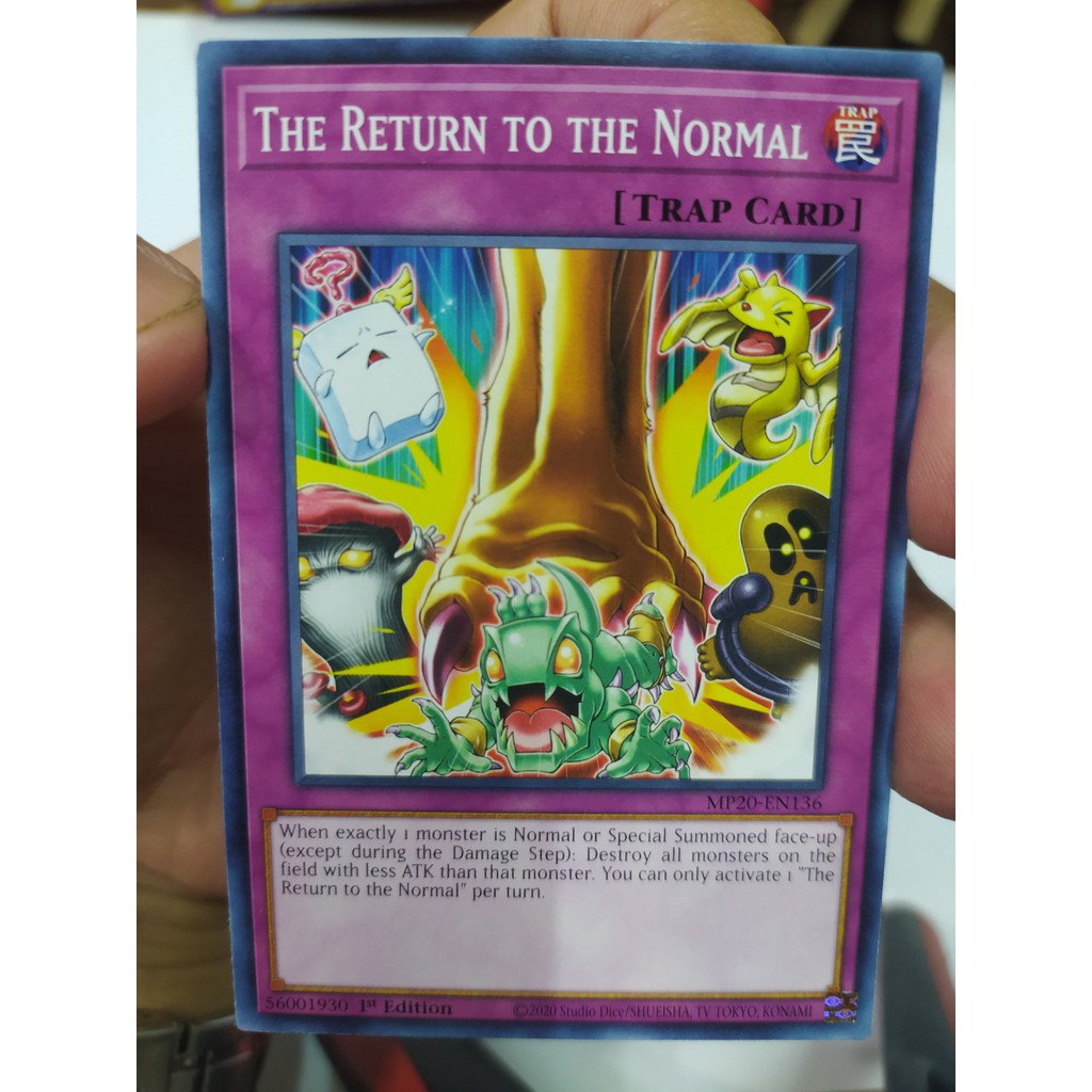 Thẻ Bài Yugioh The Return to the Normal - MP20-EN136 - Common 1st Edition By Hoàng