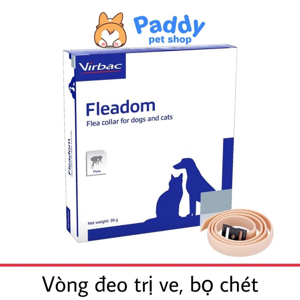 Vòng Cổ Ngừa Ve Rận Cho Chó Mèo Virbac Fleadom