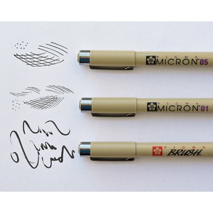 Bút kim vẽ kỹ thuật PIGMA MICRON (chọn size 003, 005, 01, 02, 03, 04, 05, 08, Brush)