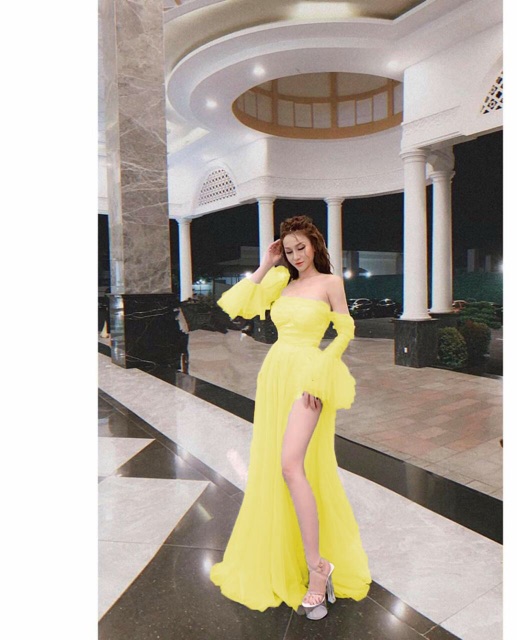 KÈM ẢNH/VIDEO THẬT - Đầm Maxi xoè bẹt vai gợi cảm tay loa SANG TRỌNG - MS246V | BigBuy360 - bigbuy360.vn