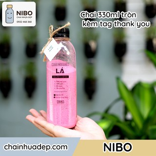 [Chai nhựa 330ml] 20 chai 330ml đựng nước ép kèm tag handmade | MS: 330TM