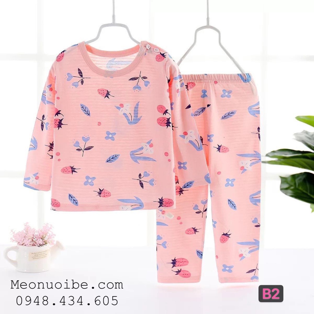Bộ quần áo sợi tre dài tay cho bé