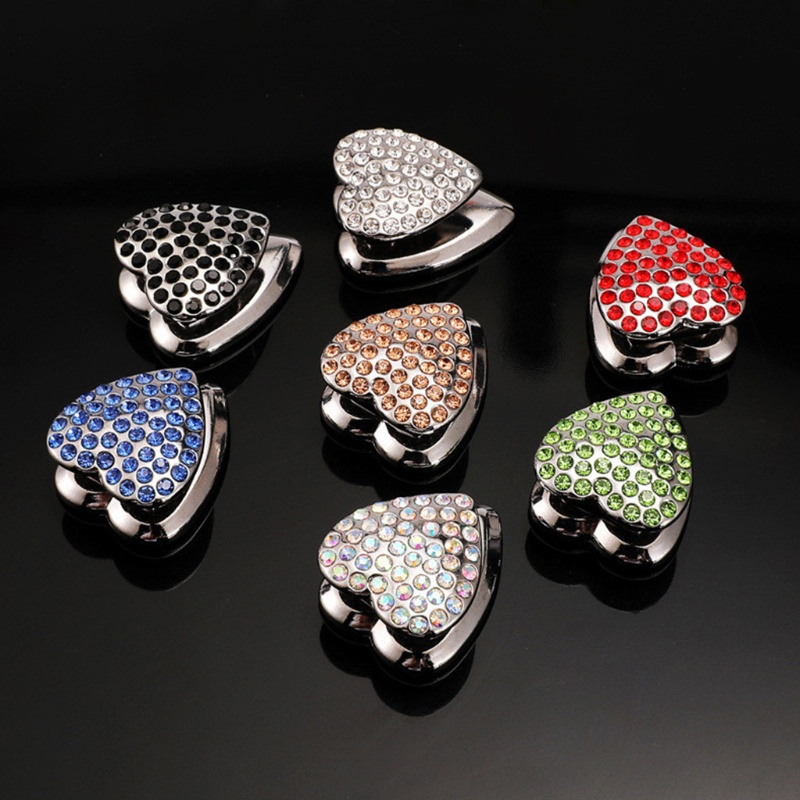 Móc Treo Dù / Xe Hơi / Văn Phòng Đính Đá Pha Lê Tự Dính Không Cần Khoan Lỗ