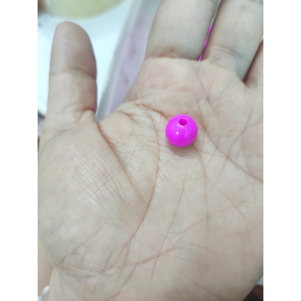 10-25-50gam hạt nhựa tròn màu hồng sen size 10mm