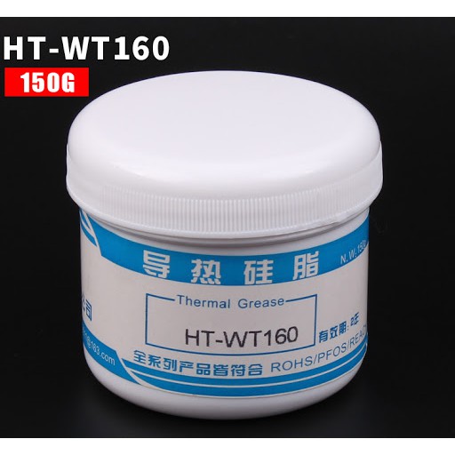 Keo ống nhỏ trắng Hutixi HT-WT160, Keo giải nhiệt nhỏ Hutixi HT WT160 , keo hủ ht wt 160 cn15, hủ 150g