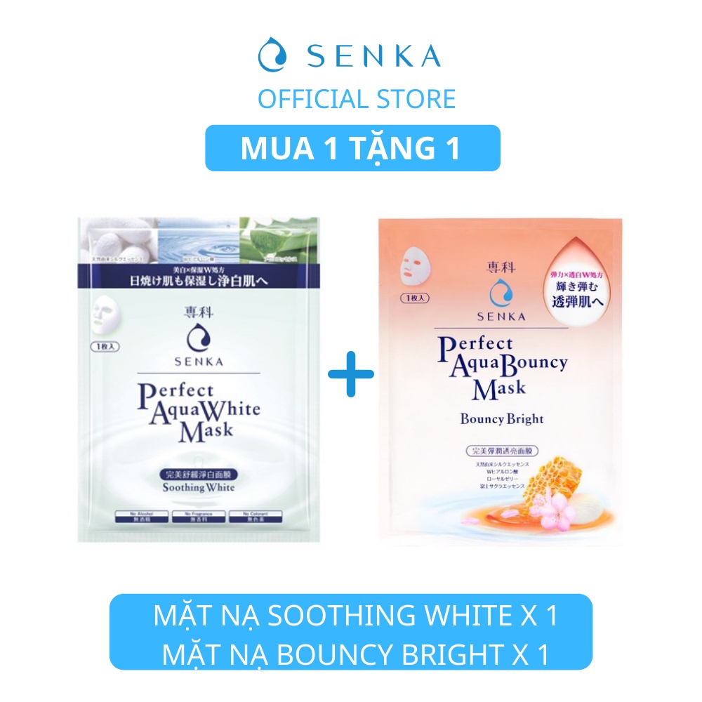 [MUA 1 TẶNG 1] Mặt nạ Soothing white làm dịu da 23g và Mặt nạ B Bright giúp da trắng sáng 23g Senka_95340 | BigBuy360 - bigbuy360.vn