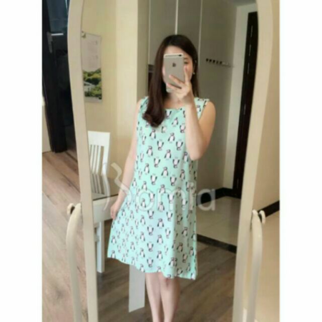 Váy lanh suông bầu