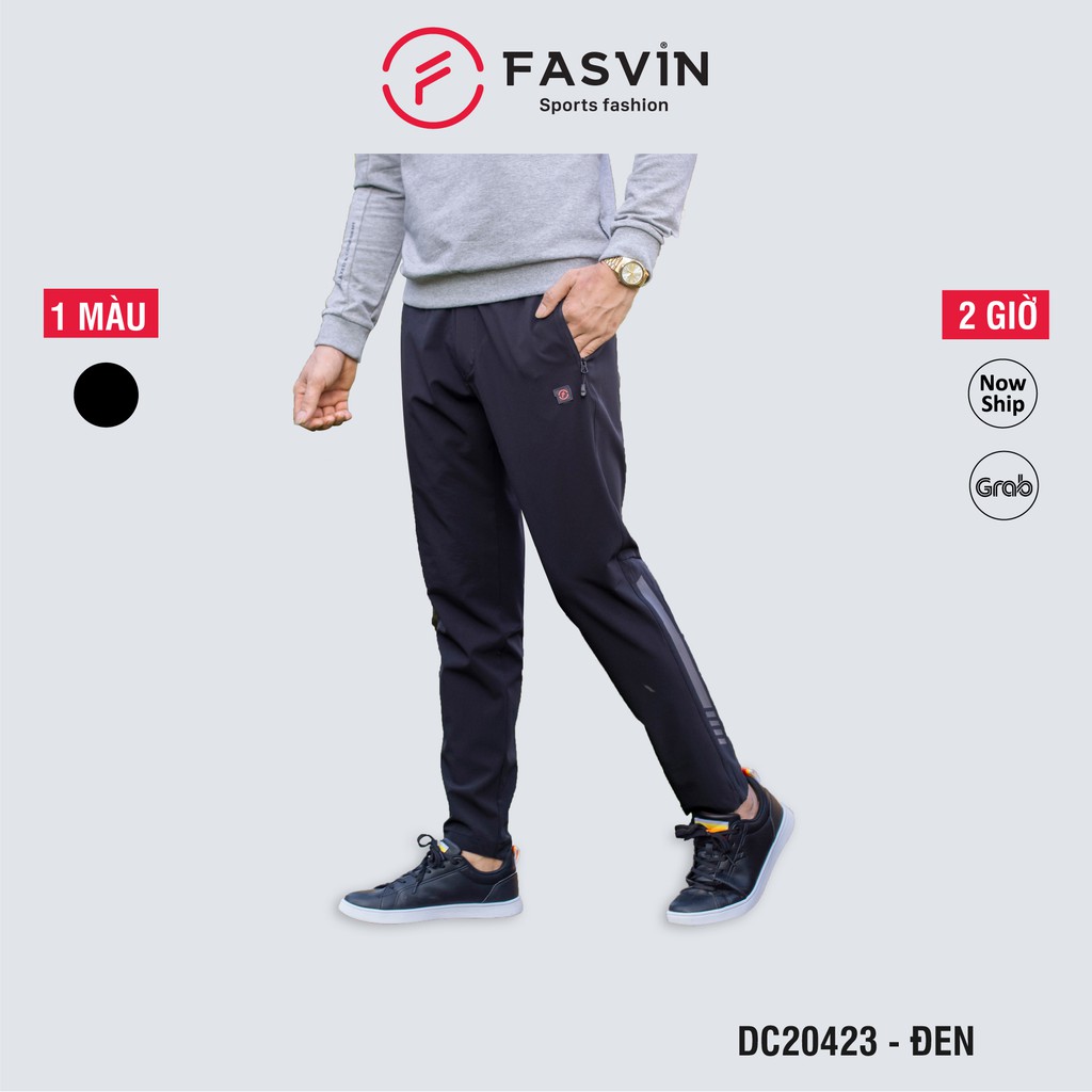 [Mã FAMALLT5 giảm 15% đơn 150K] Quần gió thể thao nam Fasvin DC20423.1.HN ống suông vải 01 lớp co giãn cao cấp.