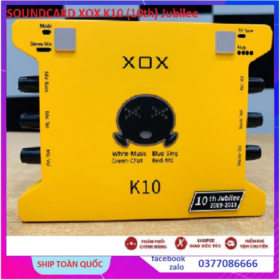 SOUNDCARD XOX K10 (10th) Jubilee - Phiên Bản Giới Hạn Kỷ Niệm 10 Năm XOX - K10 2020 Phiên Bản Quốc Tế ( Ảnh Thật )