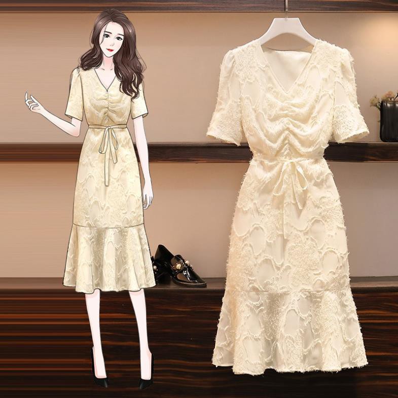 🌸Hàng Order🌸 Váy Ren Bigsize Thắt Eo Chân Váy Đuôi Cá Nữ Tính Thanh Lịch🌸Hàng Quảng Châu