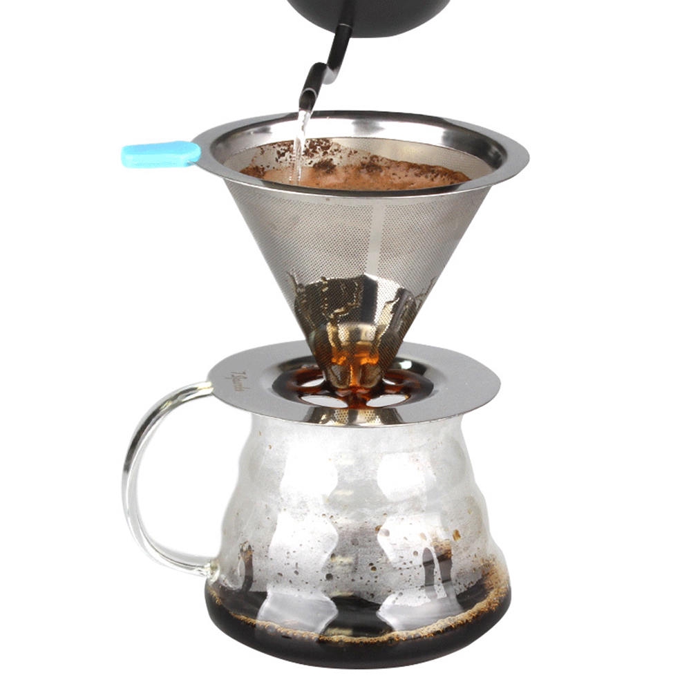 Stainless Steel Coffee Dripper Coffee Drip Filter Cup Pour Over Coffee Maker