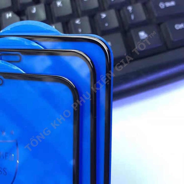 Kính cường lực iPhone full màn hình 10D cho 6-13Promax tặng kèm giấy lau màn hình